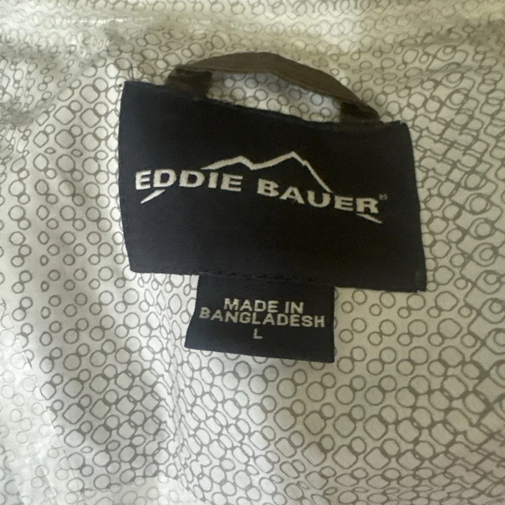 Eddie Bauer Women's Rain Jacket Brown Weather‎ Edge Plus Nylon Size Large NWOT